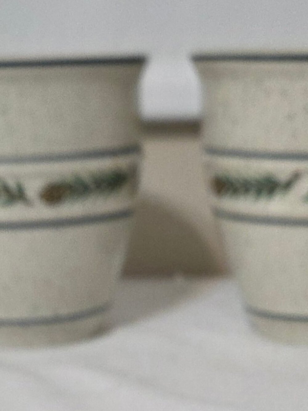 SET 2 TIENSHAN STONEWARE COUNTRY CROCK NORTHERN PINES MUG 18 OZ PINECONES
